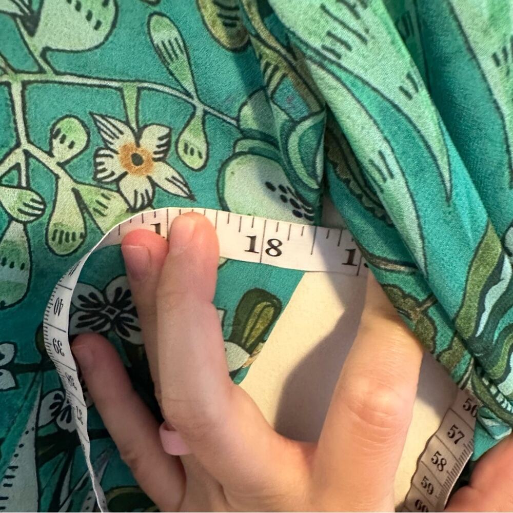 Soft Surroundings Green Floral Botanical Top Blouse XS - Picture 6 of 11